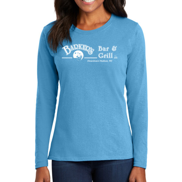 Port & Company Ladies Long Sleeve Core Cotton Tee - Printed Logos Thumbnail